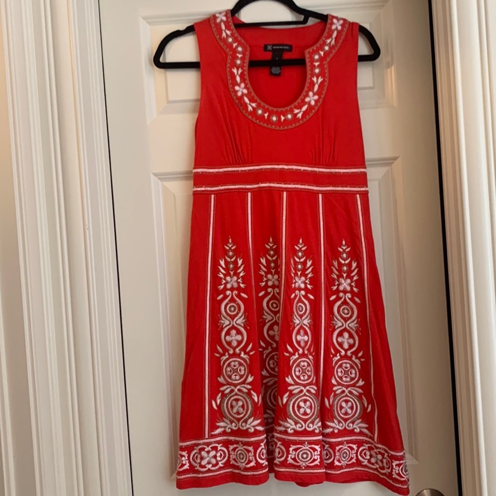 INC International Concepts summer dress, coral, size Small.